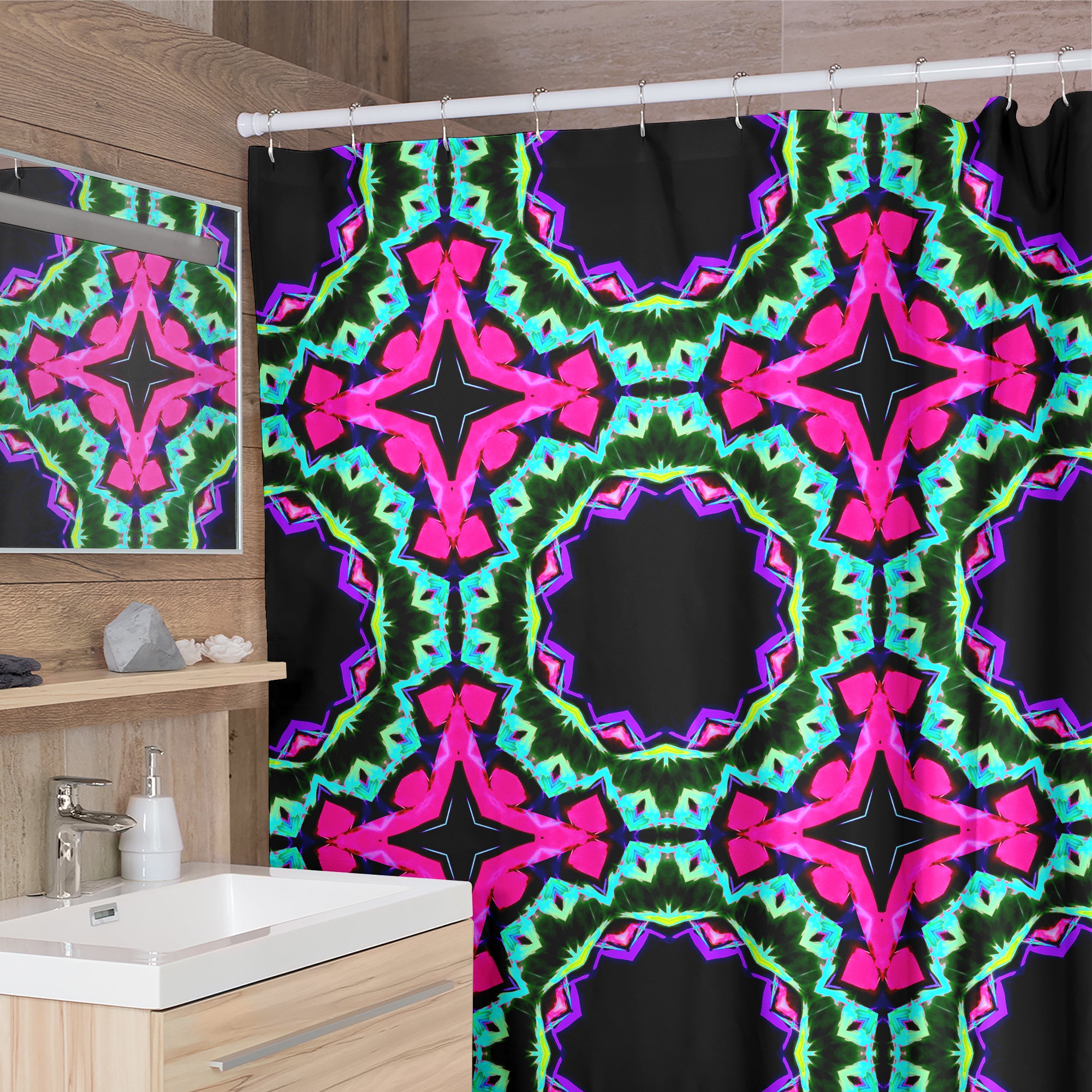 Purple Kaleidoscope Shower Curtain