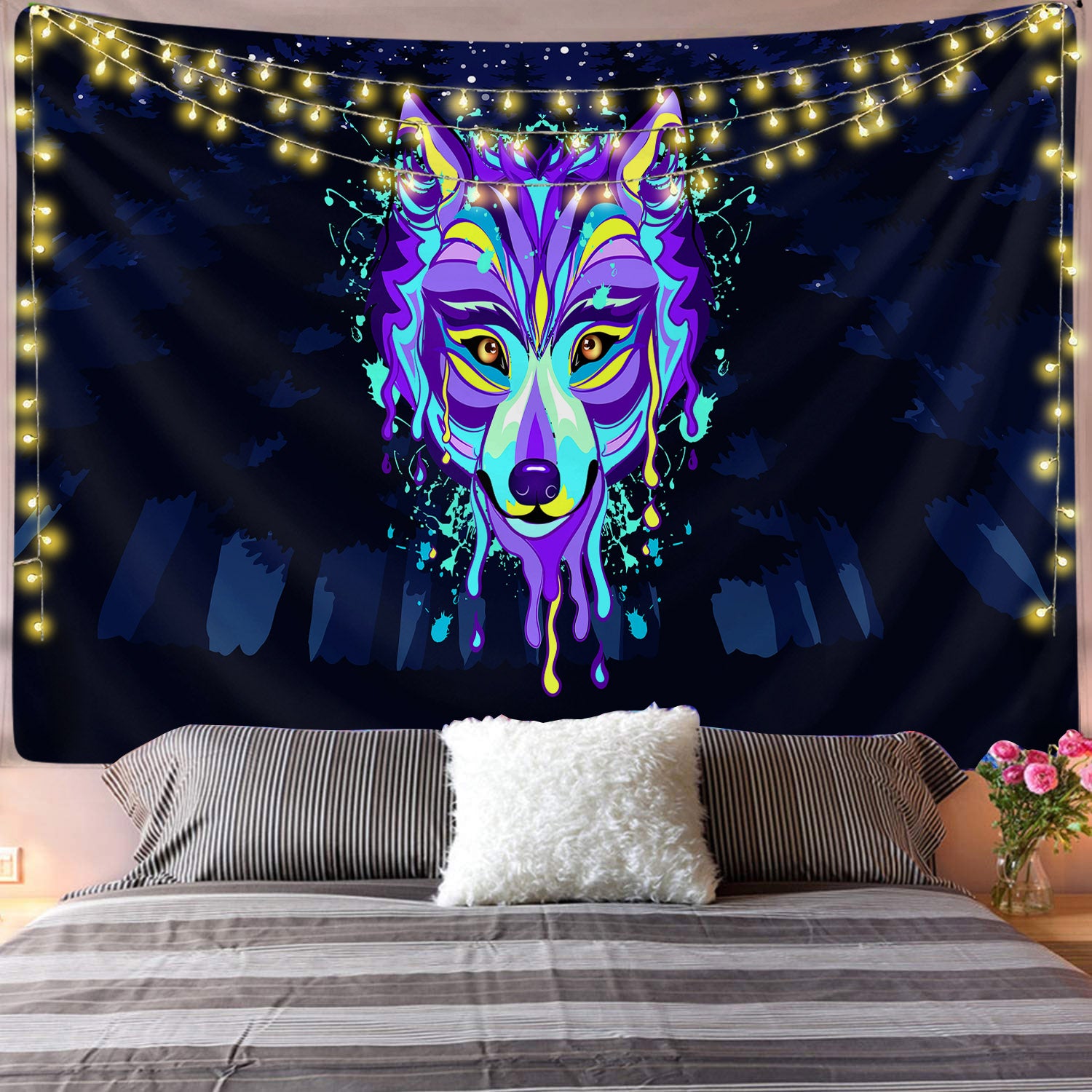 Dripping Wolf Tapestry