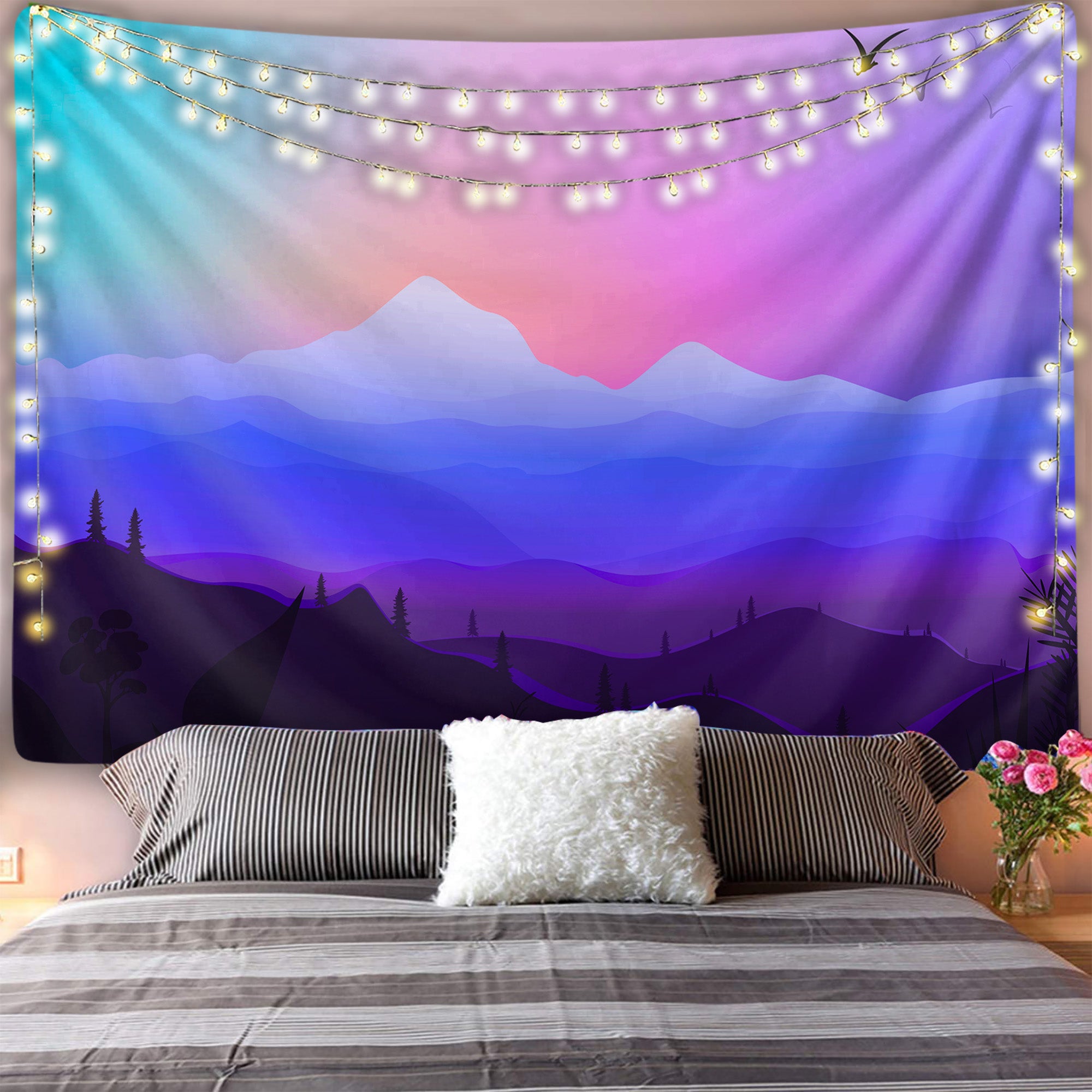 Mountains At Dusk Tapestry