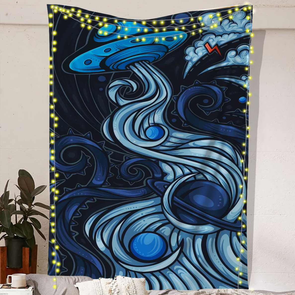 UFO Waves Tapestry
