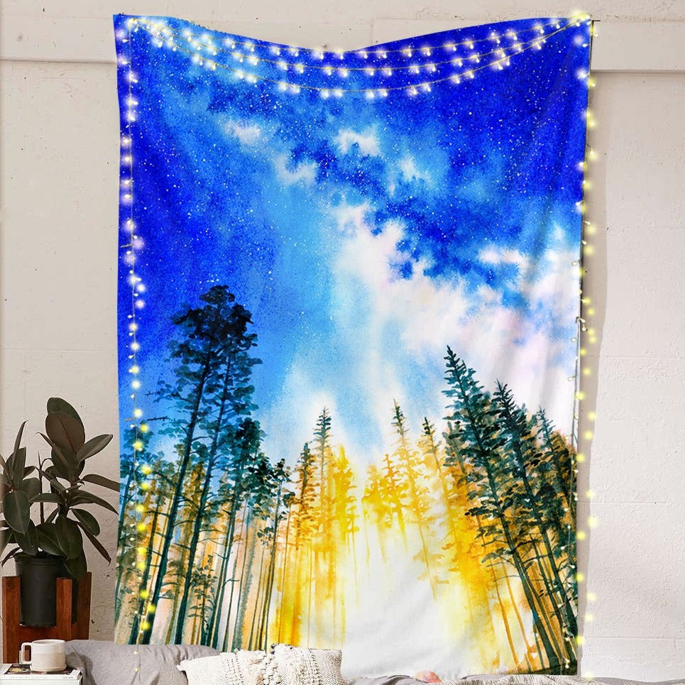 Galaxy Trees Tapestry