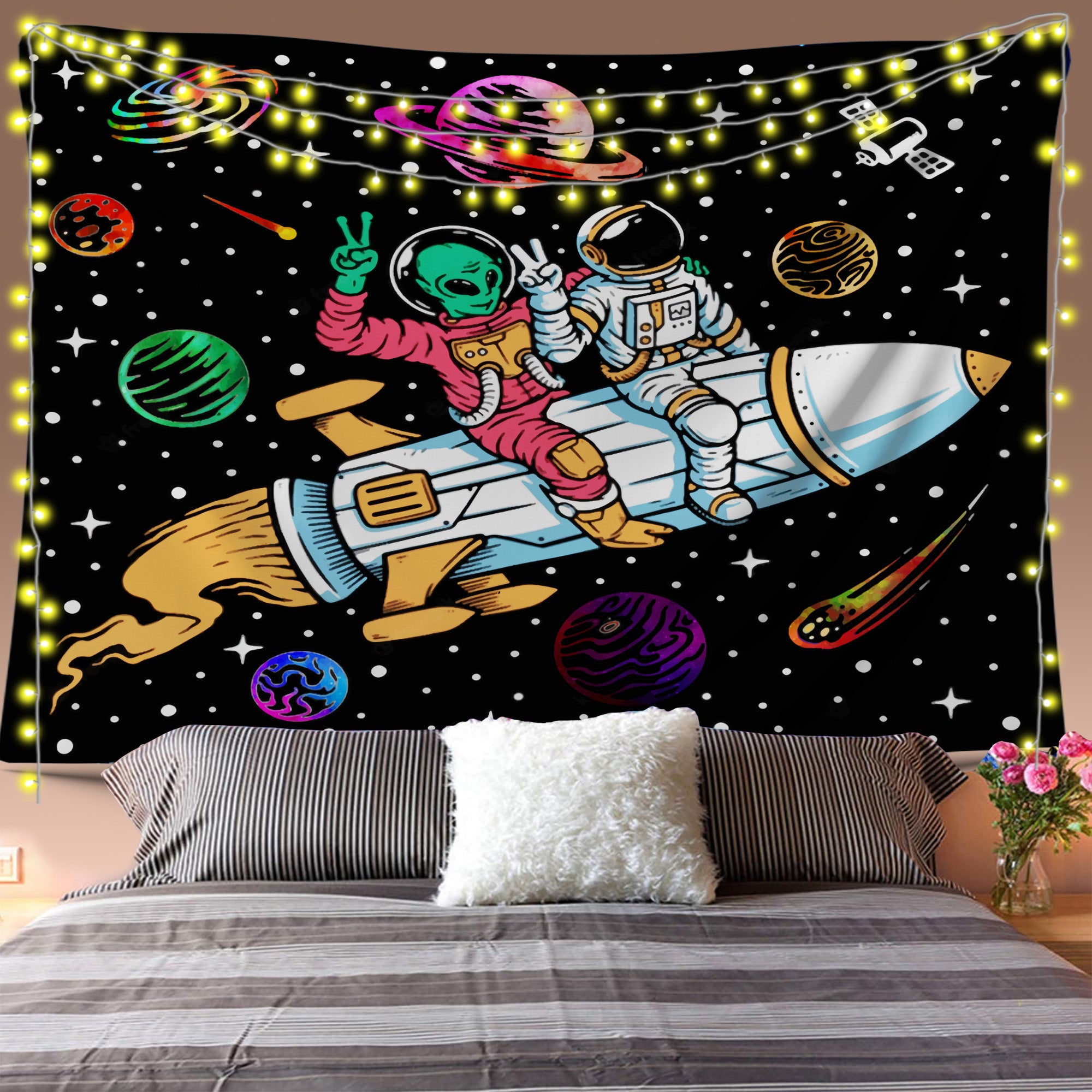 Intergalactic Rocket Tapestry