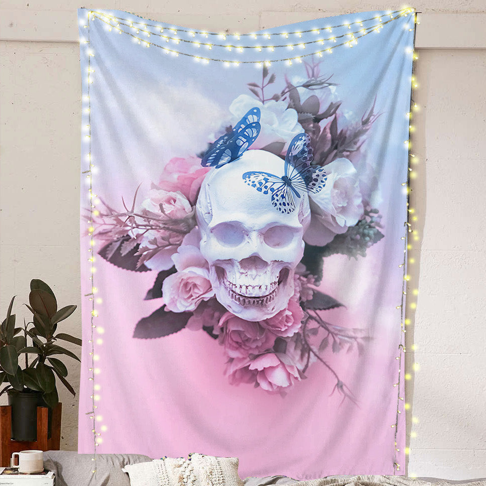 Rose Skull Tapestry
