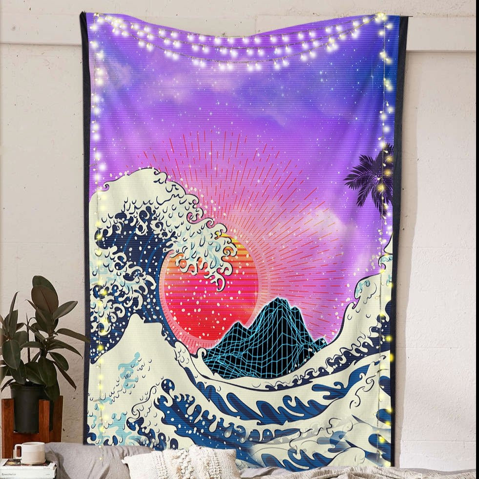 Vaporwave Wave Tapestry